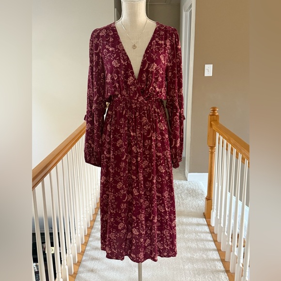 Knox Rose Boho Dress Long Sleeves With Pockets Size XS - Picture 3 of 16
